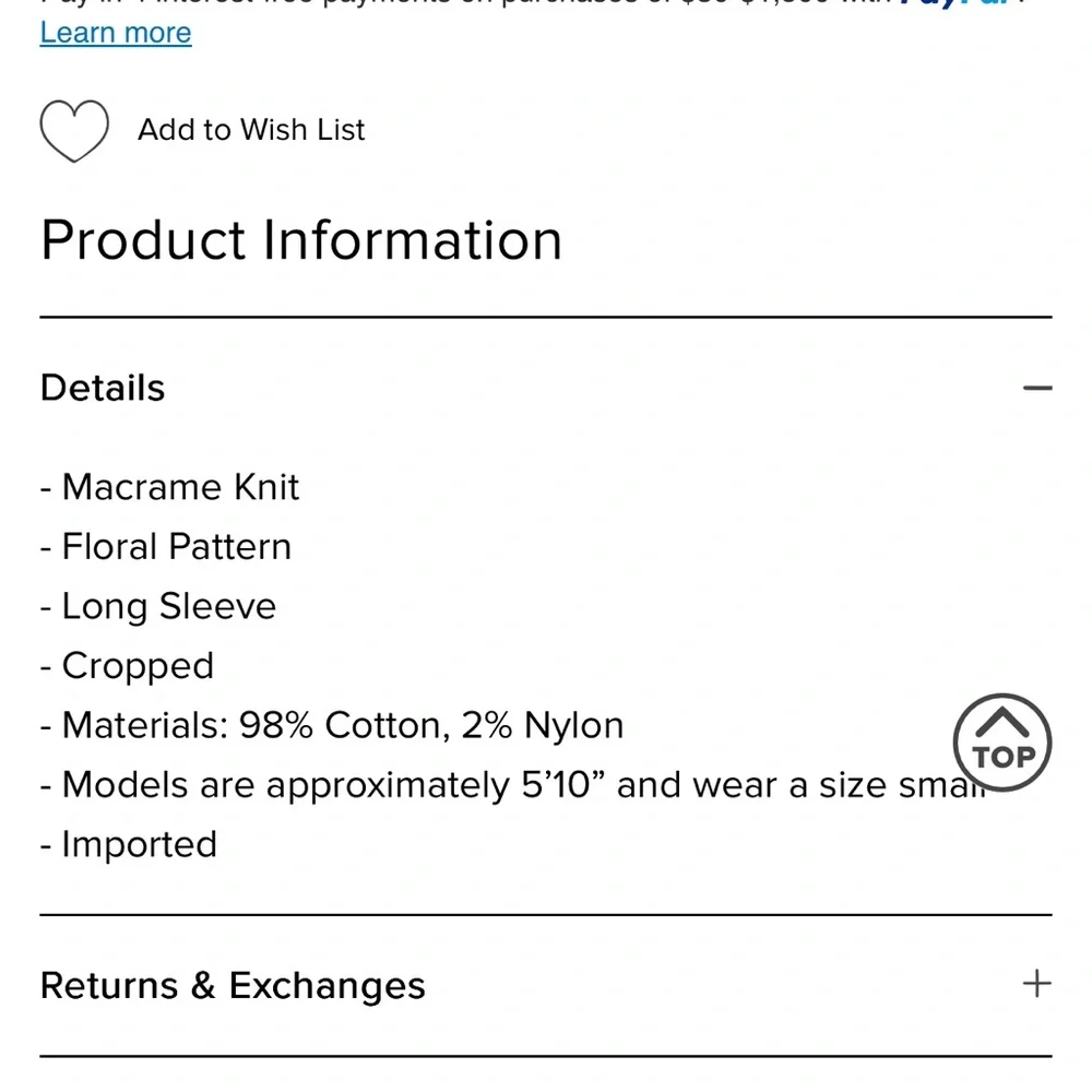 Francesca's Pam Floral Macrame Cardigan - Picture 10 of 12